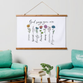 Inspiration Gott Kinderzimmer Art Print Wandteppich Mit Holzrahmen