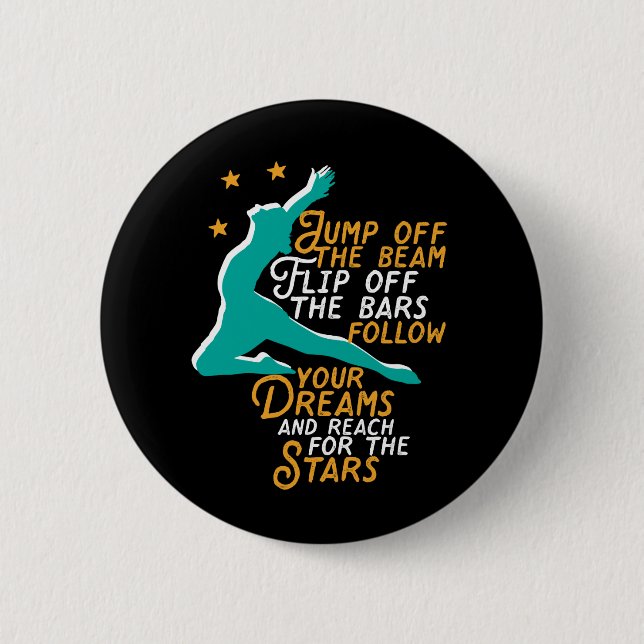 Inspiration Gymnastik Sport Quote Gymnast Girl Button (Vorderseite)