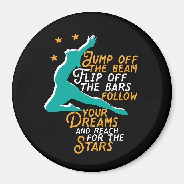 Inspiration Gymnastik Sport Quote Gymnast Girl Magnet (Vorne)