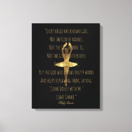Inspiration Hafiz Dance Quote Gold Ballet Tänzer Leinwanddruck