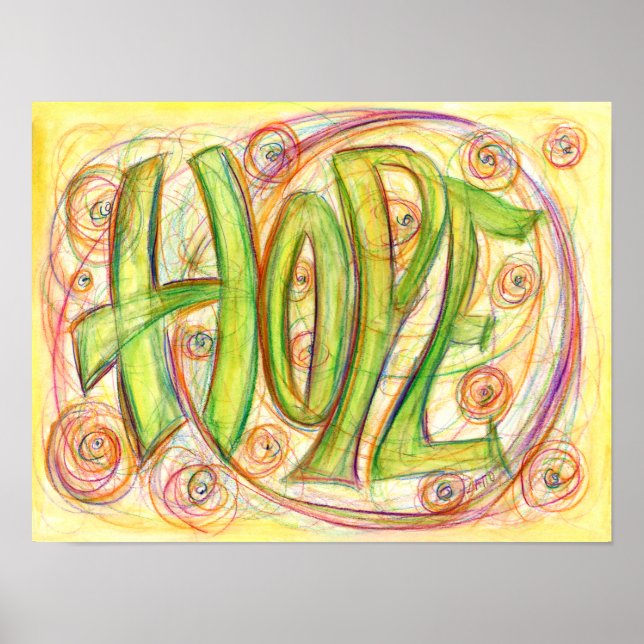 Inspiration Heft Word Art Poster (Vorne)