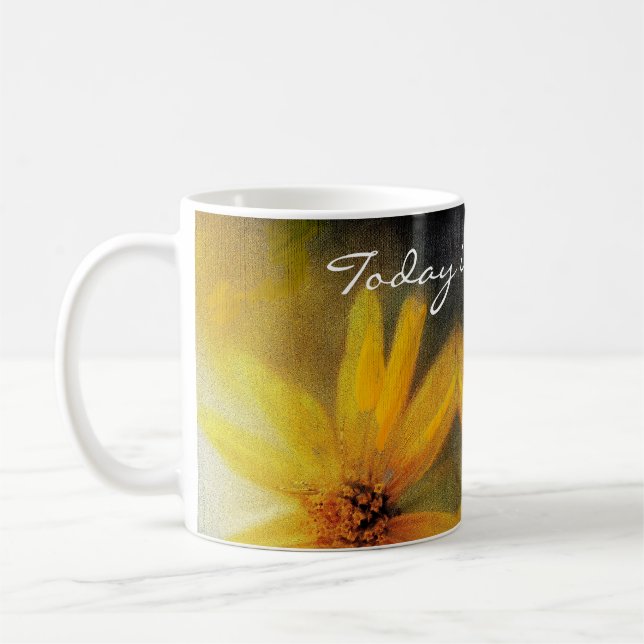 Inspiration "Heute ist dein Tag" Sonnenblumen-Tass Kaffeetasse (Links)