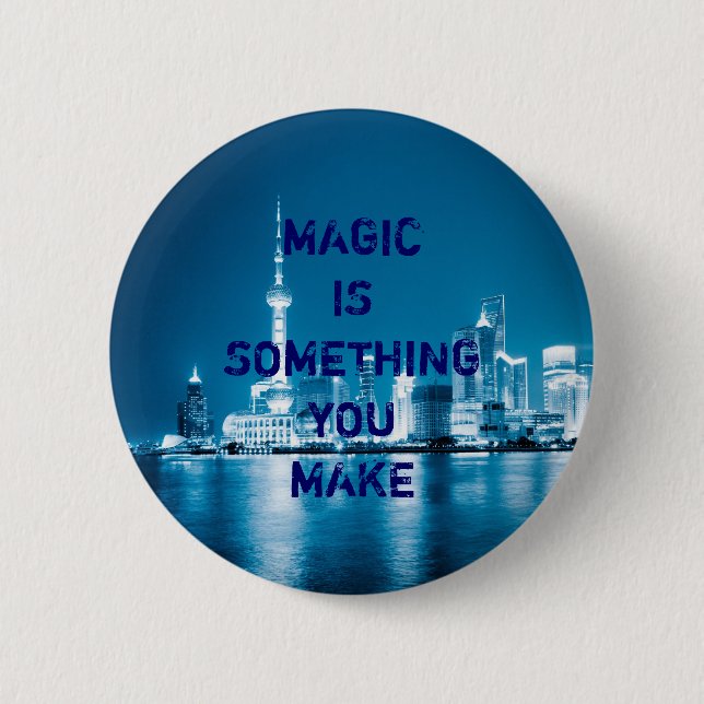 Inspiration Hoffnung Stadt-Nacht Hintergrund Fall- Button (Vorderseite)