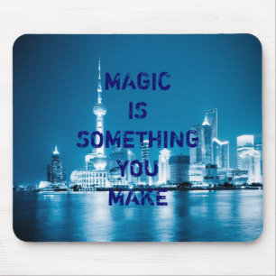 Inspiration Hoffnung Zitat Stadt Nacht Mousepad