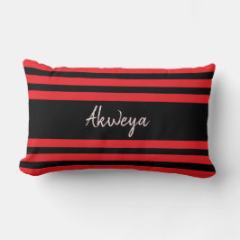 Inspiration Idoma Rot und Schwarz Lendenkissen