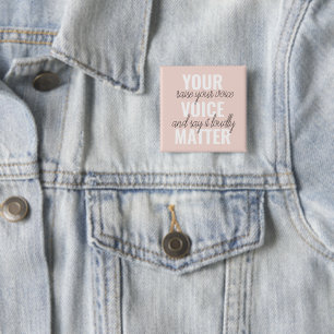 Inspiration Ihre Stimme zählt Motivationszitat Button