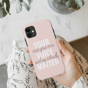 Inspiration Ihre Stimme zählt Motivationszitat Case-Mate iPhone Hülle
