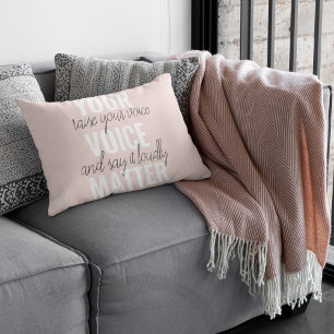 Inspiration Ihre Stimme zählt Motivationszitat Dekokissen