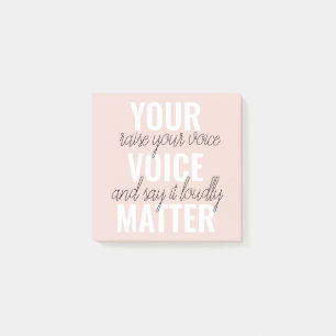 Inspiration Ihre Stimme zählt Motivationszitat Post-it Klebezettel