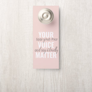 Inspiration Ihre Stimme zählt Motivationszitat Türanhänger