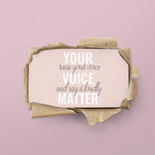 Inspiration Ihre Stimme zählt Motivationszitat Visitenkarte
