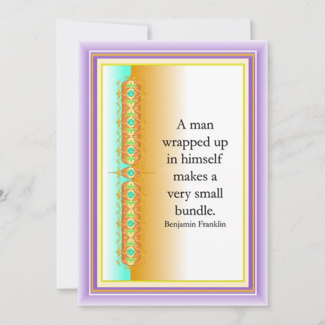 Inspiration im eleganten Dekordesign Einladung (Vorderseite)