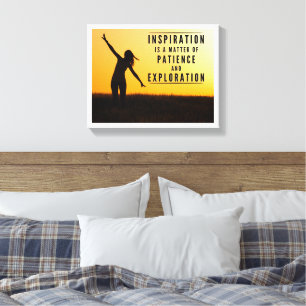 Inspiration ist Geduld und Erforschung Leinwanddruck