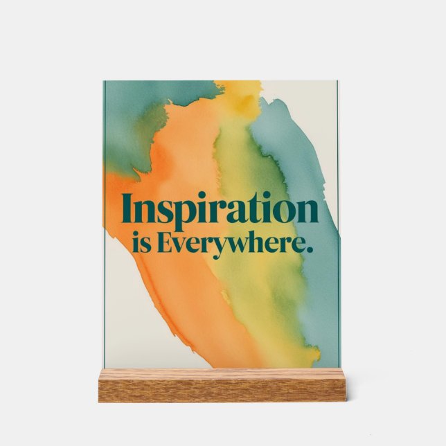 Inspiration ist überall acrylschild (Vorderseite)