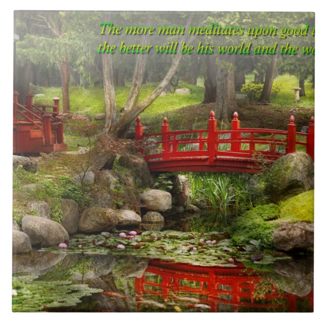 Inspiration - Japanischer Garten - Meditation Fliese (Vorderseite)