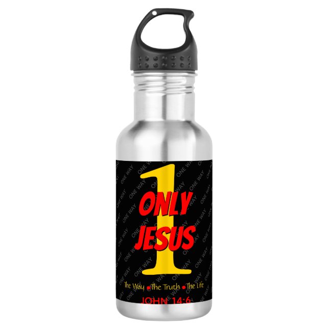 Inspiration Jesus Christlich Edelstahlflasche (Vorderseite)