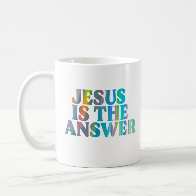Inspiration - Jesus ist die Antwort Kaffeetasse (Links)