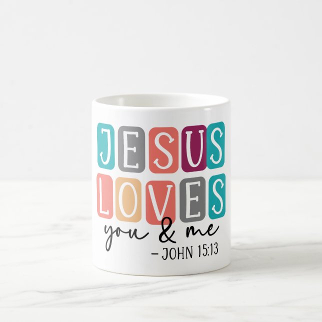 Inspiration Jesus Lieben Sie Kaffeetasse (Mittel)