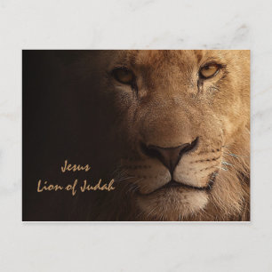 Inspiration Jesus Lion von Juda Christlich Postkarte