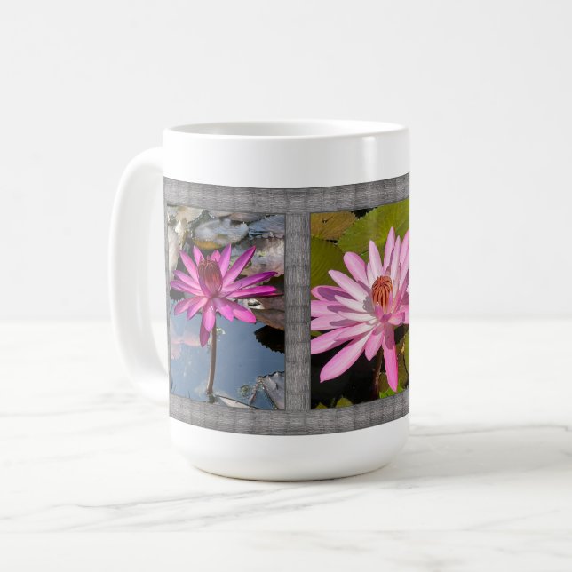 Inspiration-Kaffee-Tasse mit Wasser-Lilien Kaffeetasse (Vorderseite Links)