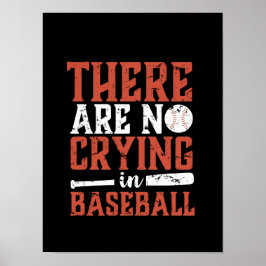 Inspiration kein Weinen im Baseball-Sportangebot Poster