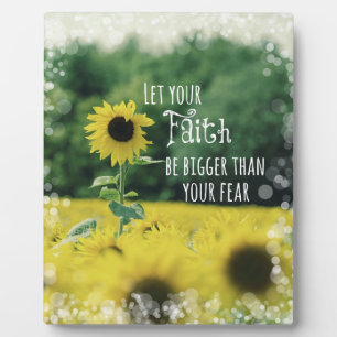 Inspiration: Lass deinem Glauben mehr als Angst Fotoplatte
