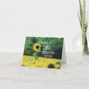 Inspiration: Lass deinem Glauben mehr als Angst Karte