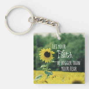 Inspiration: Lass deinem Glauben mehr als Angst Schlüsselanhänger