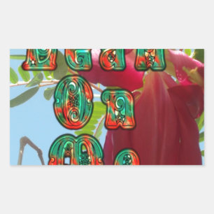 Inspiration Lean on me Bloral Skyward Art Print Rechteckiger Aufkleber