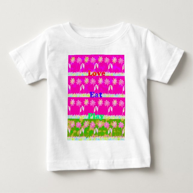 Inspiration Liebe Essen Blume Design Baby T-shirt (Vorderseite)
