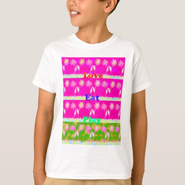 Inspiration Liebe Essen Blume Design T-Shirt (Vorderseite)