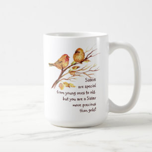 Inspiration Liebe Sister Sprichwort mit Niedlichen Kaffeetasse