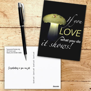 Inspiration Life Quote Typografy Mushroom Postkarte