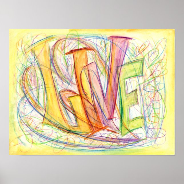 Inspiration Live Word Art Poster (Vorne)