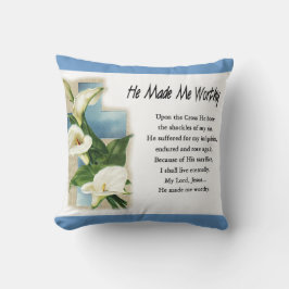 Inspiration machte er mich wert kissen