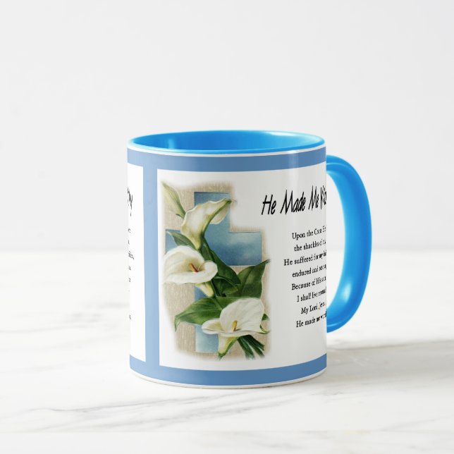 Inspiration machte er mich wert tasse (VorderseiteRechts)