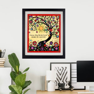 Inspiration "Make it Fappen" Spaß Tree Klasse Poster