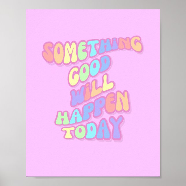 Inspiration, Manifestation, Rosa, Preppy Poster (Vorne)