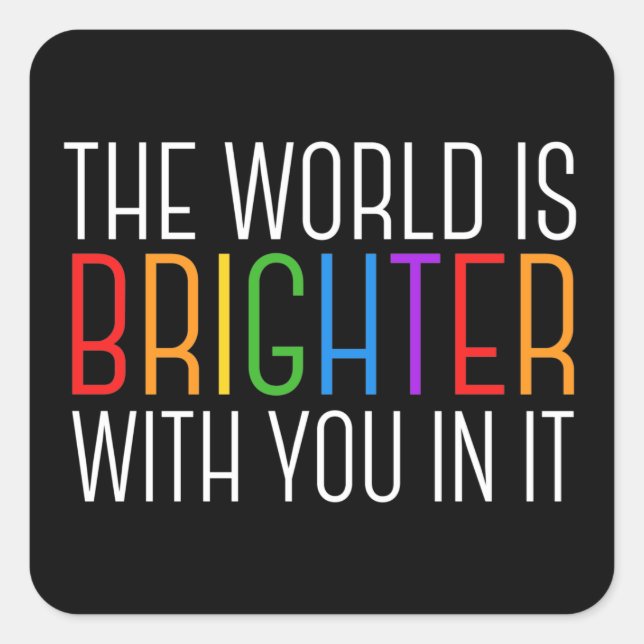 Inspiration Mental Health Förderung Quadratischer Aufkleber (Vorderseite)