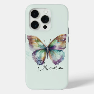 Inspiration Minze Aqua Blue Dream Butterfly Case-Mate iPhone Hülle