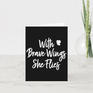 Inspiration mit mutigen Flügeln fliegt sie. Karte
