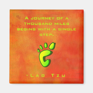 Inspiration Motivierend Weisheit von Lao Tzu Magnet