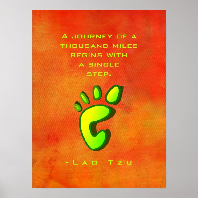 Inspiration Motivierend Weisheit von Lao Tzu Poster (Vorne)