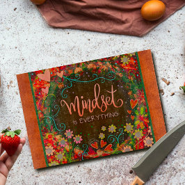 Inspiration Motivierend Zitat Blumenhörer Schneidebrett