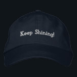 Inspiration Navy anpassbare Cap - "Behalt Shining! Bestickte Baseballkappe<br><div class="desc">Diese Baumwollkappe zeigt stolz die aufregende Botschaft "Behalt leuchtend!" in eleganter Stickerei. Mit seinem verstellbaren Gurtband bietet es eine komfortable und individuell angepasste Passform für alle Trader. Diese aus robuster Baumwolle gefertigte Kappe ist perfekt für einen positiven Ausblick und ist ein großartiges Geschenk für alle, die ein wenig mehr Ermutigung...</div>