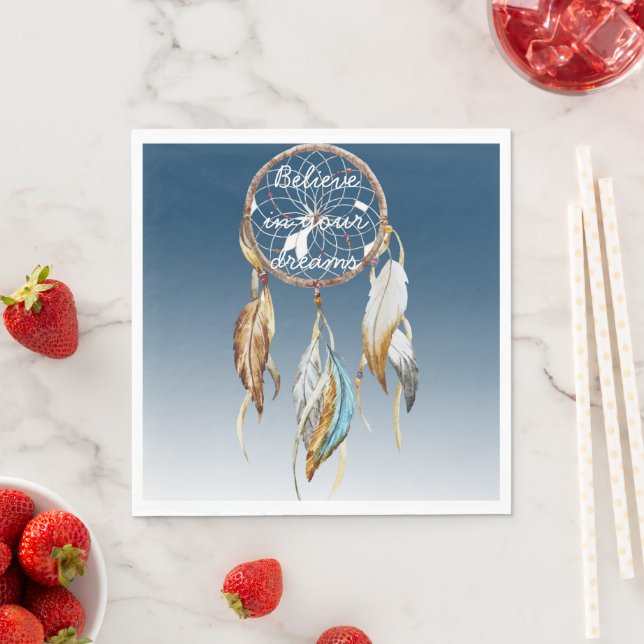 Inspiration Navy Blue Ombre Dream Catcher Serviette (Beispiel)