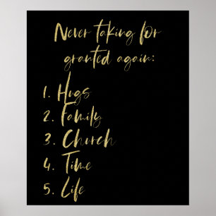 Inspiration niemals für eine bestimmte Liste Leben Poster