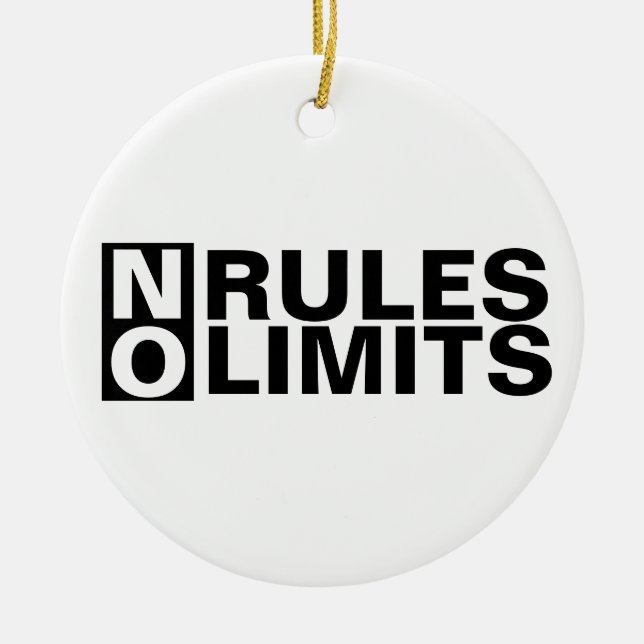 Inspiration No Rules No Limits Keramik Ornament (Vorne)