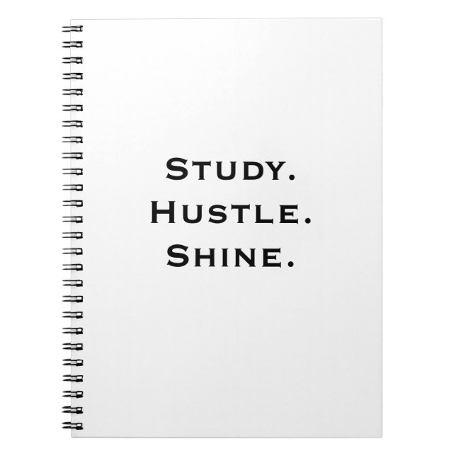 Inspiration Notebook - Study. Hustle. Shine. Notizblock (Vorderseite)