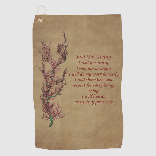 Inspiration nur für heute golfhandtuch (Vorderseite)